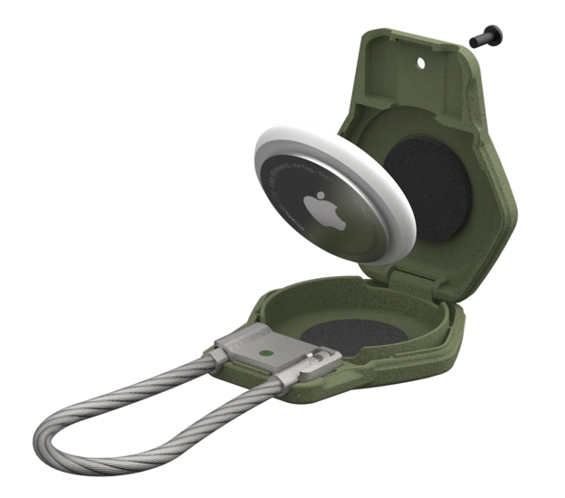 UAG Civilian AirTag sleutelhanger met staalkabel