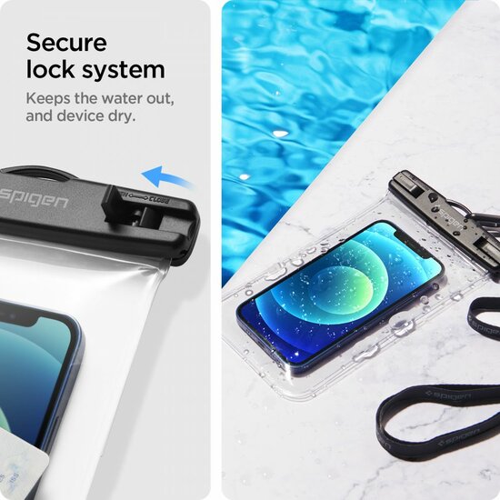 Spigen A610 Universeel waterdicht hoesje zwart