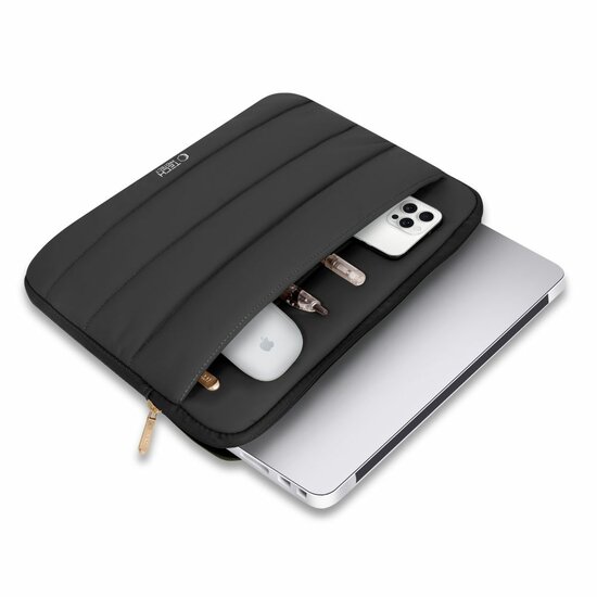 TechProtection Fluffy MacBook 15 / 16 inch sleeve zwart