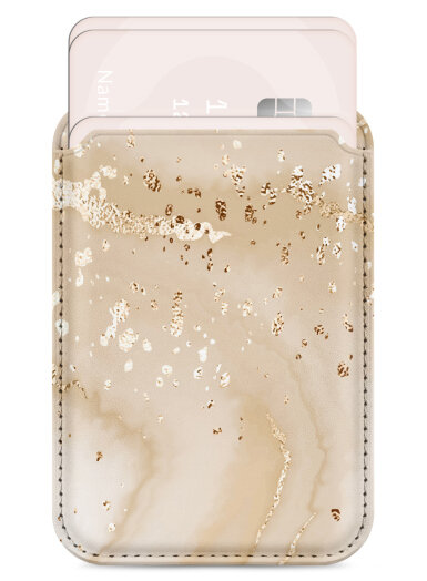 MIO Card Holder MagSafe Wallet Gold Marble