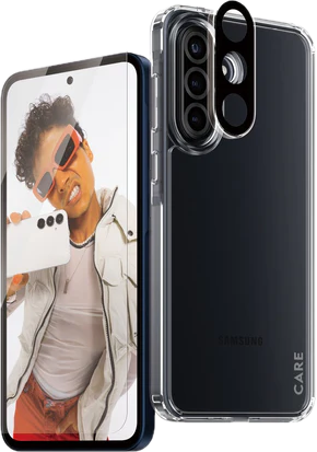 PanzerGlass CARE 3 in 1 bundel Galaxy A36 hoesje screen en camera protector