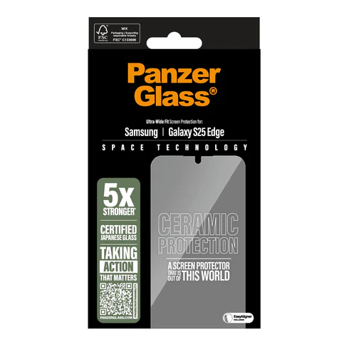PanzerGlass Ceramic Glazen Galaxy S25 Edge screenprotector