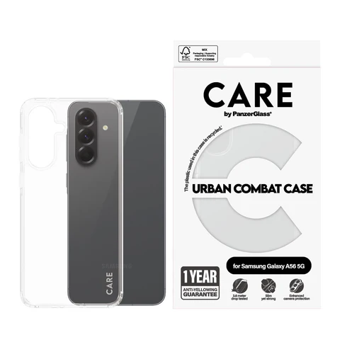 PanzerGlass CARE Urban Combat Galaxy A56 hoesje doorzichtig