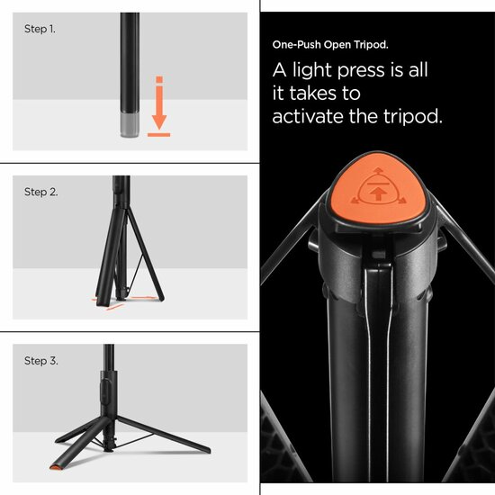 Spigen S541W draadloze Selfie stick / Tripod beige