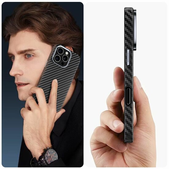 TechProtection Carbon MagSafe iPhone 15 hoesje