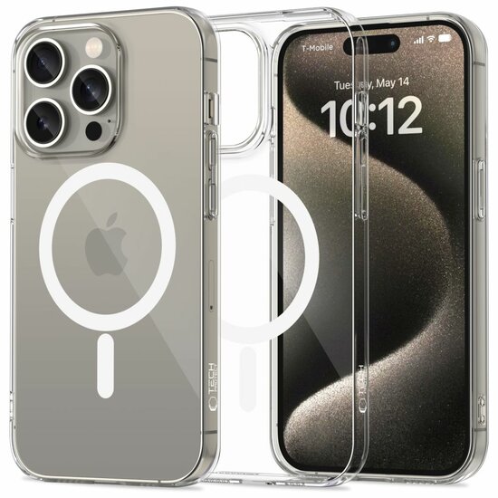 TechProtection Flex MagSafe iPhone 15 Pro hoesje transparant