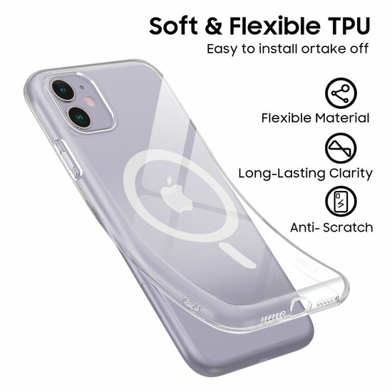 TechProtection Flex MagSafe iPhone 11 hoesje transparant