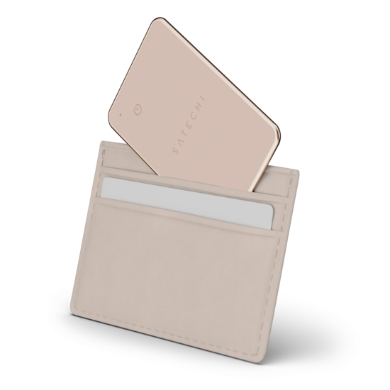 Satechi FindAll card met Find My tracker roze