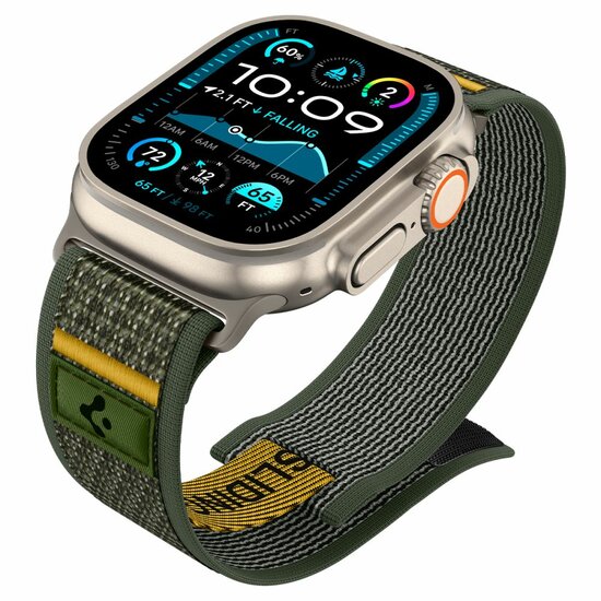 Spigen Athlex Air Apple Watch 49 / &nbsp;46 / 45 / 44 &nbsp;mm bandje groen