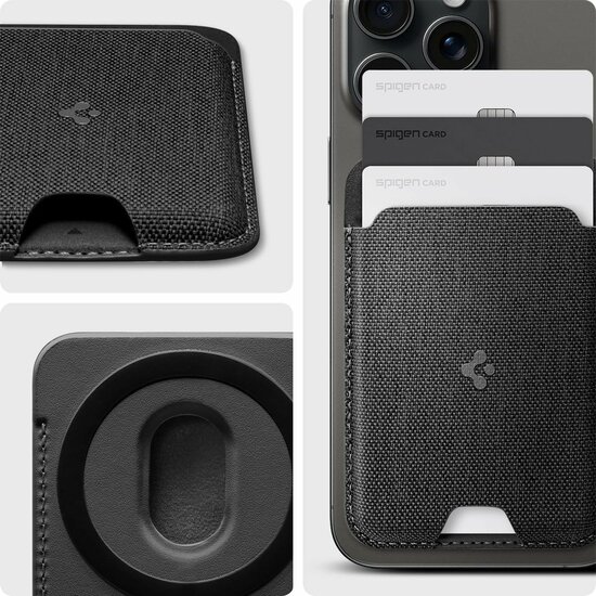 Spigen Urban Fit MagSafe wallet hoesje zwart