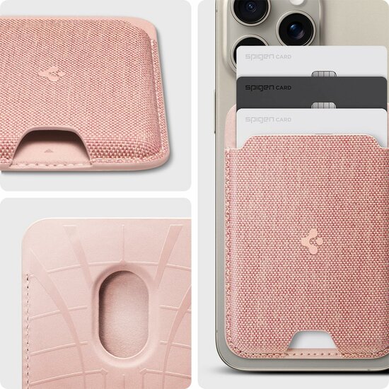 Spigen Urban Fit MagSafe wallet hoesje roze