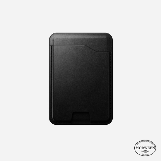 Nomad Horween Leather MagSafe wallet hoesje met Find My tracker zwart