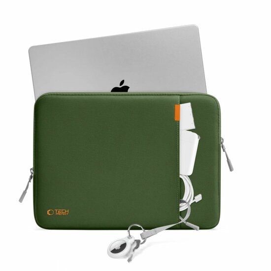 TechProtection Defender MacBook 13 / 14 inch sleeve groen