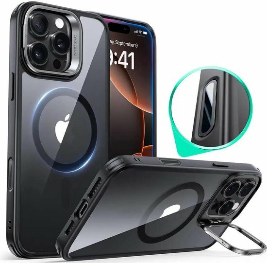  ESR Hybrid Camera Control Stand iPhone 16 Pro hoesje zwart