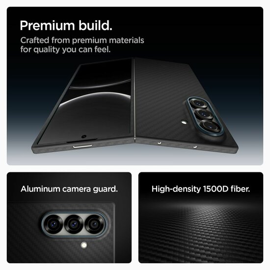 Spigen AirSkin Aramid Galaxy Z Fold&nbsp;7 hoesje zwart