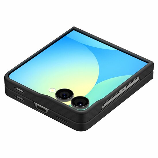 Spigen AirSkin Aramid Galaxy Z Flip 7 hoesje zwart