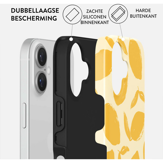 Burga Tough MagSafe  iPhone 16 hoesje lemon tart