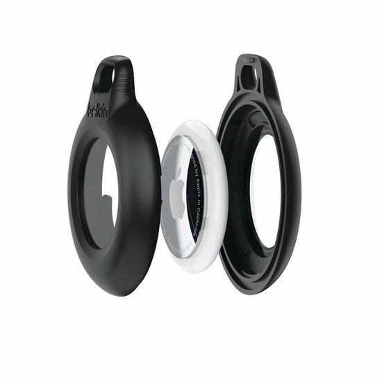 Belkin waterdichte AirTag sleutelhanger zwart