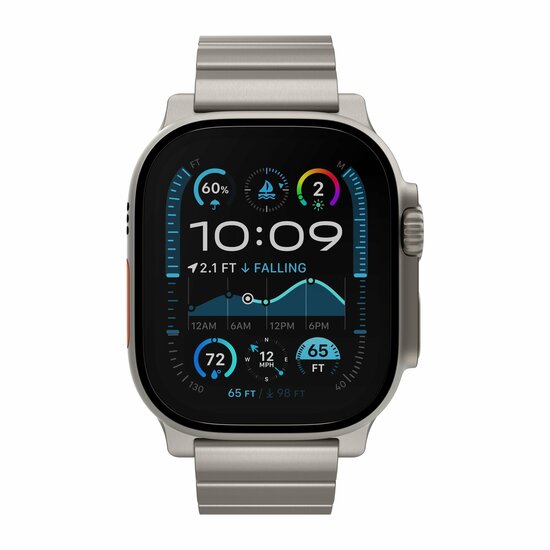 Decoded Titanium strap Apple Watch 49 / 46 / 45 / 44&nbsp; mm bandje zwart