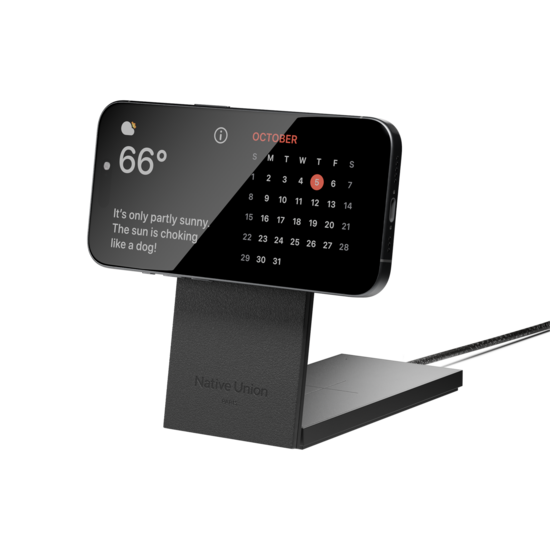 Native Union Rise 2 in 1 MagSafe Qi2 oplader zwart