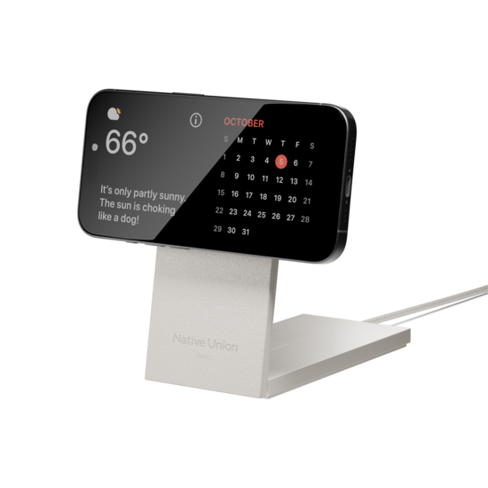 Native Union Rise 2 in 1 MagSafe Qi2 oplader sandstone