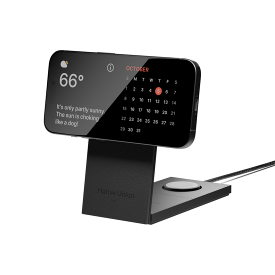 Native Union Rise 3 in 1 MagSafe Qi2 oplader zwart