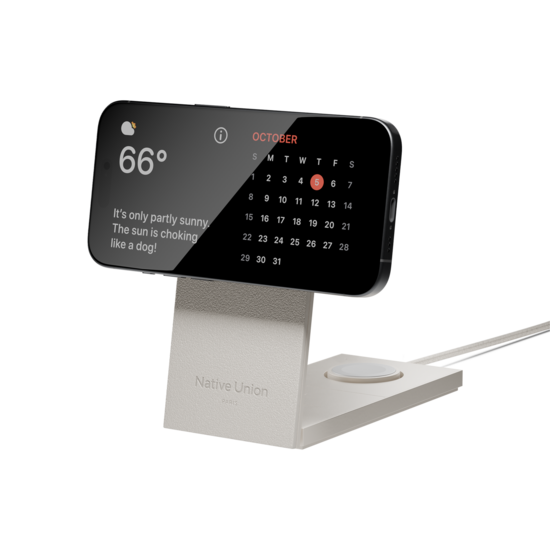 Native Union Rise 3 in 1 MagSafe Qi2 oplader sandstone