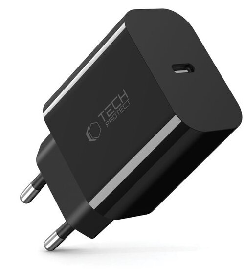 TechProtection 20 watt USB-C oplader zwart