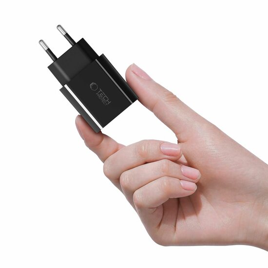 TechProtection 20 watt USB-C oplader zwart