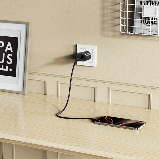 TechProtection 20 watt USB-C oplader zwart