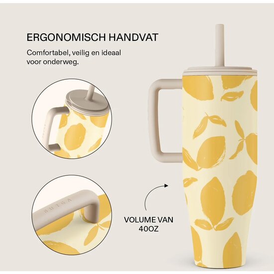 Burga Tumbler leakproof drinkbeker 1,2 liter lemon tart