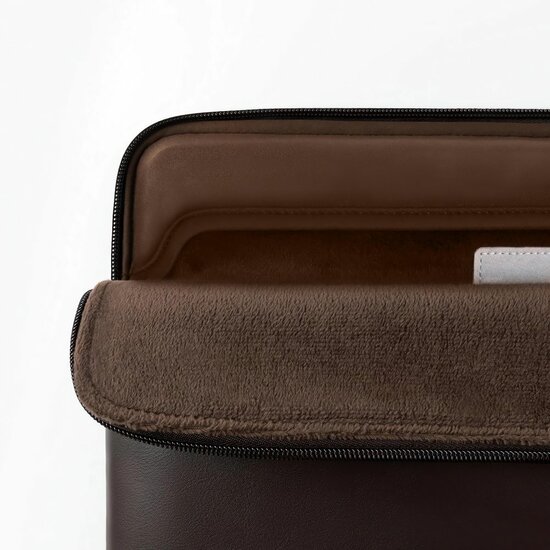 TechProtection Fleece MacBook 15 / 16 inch sleeve donkerbruin