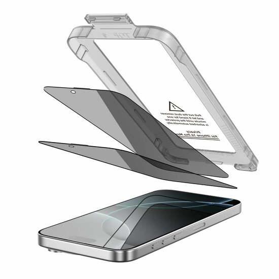 TechProtection Quick&nbsp;Spy iPhone 16 Pro Max privacyglas glazen screenprotector 2 pack
