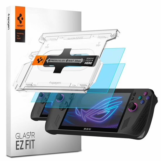 Spigen EZ Fit Asus Rog Ally X Glazen screenprotector 2 pack