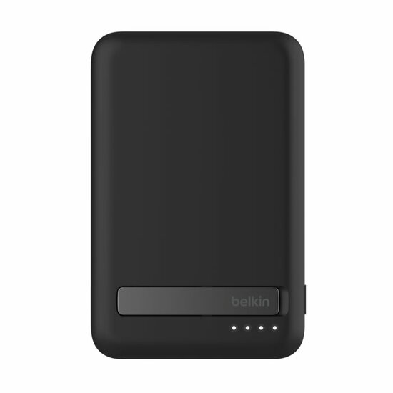 Belkin MagSafe Qi2 5000 mAh powerbank met stand zwart