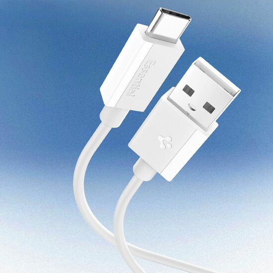 Spigen Essential USB-C  naar USB-A kabel 200 cm wit