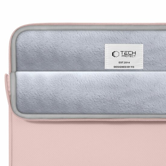 TechProtection Zipper MacBook 13 / 14 sleeve roze