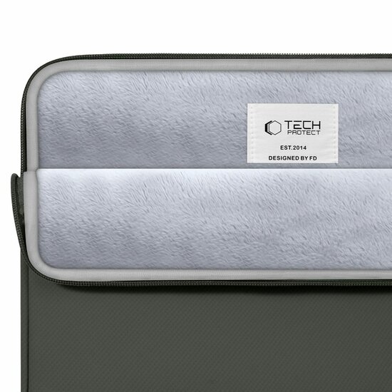 TechProtection Zipper MacBook 13 / 14 sleeve groen