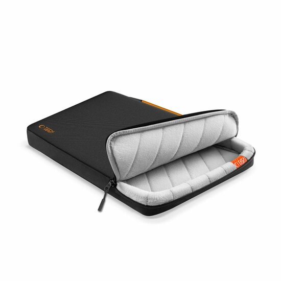 TechProtection Baja MacBook 13 / 14 inch laptop sleeve tas zwart / oranje