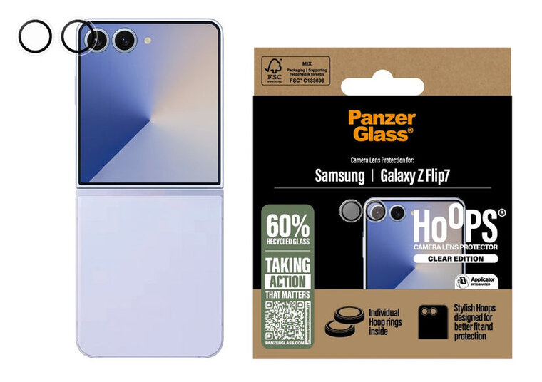 PanzerGlass Hoops Galaxy Z Flip 7 camera lens screenprotector