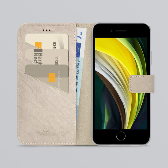 My Style Flex Wallet iPhone SE 2022 / 2020 / 8 hoesje taupe