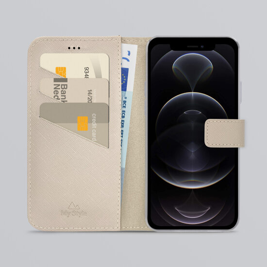 My Style Flex Wallet iPhone 12 Pro / iPhone 12 hoesje taupe
