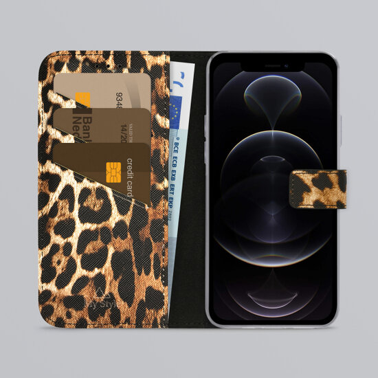 My Style Flex Wallet iPhone 12 Pro / iPhone 12 hoesje leopard