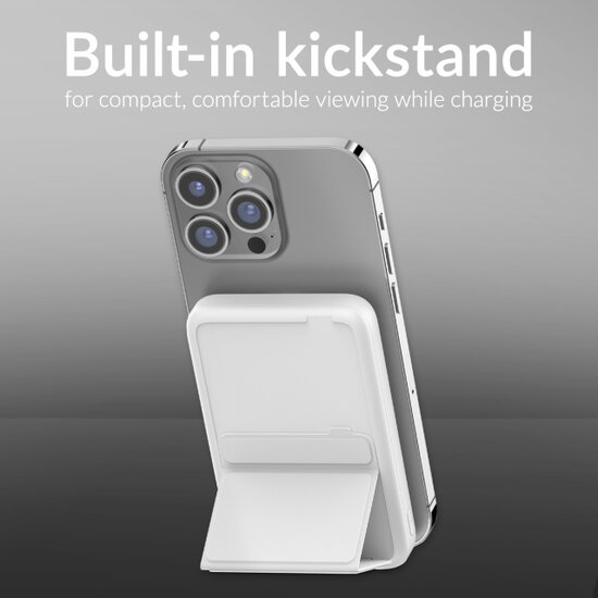 Mobilize MagSafe powerbank met stand 10000 mAh wit