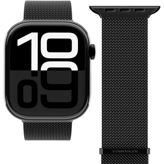 Vonm&auml;hlen Milanese Loop 2 Apple Watch 49 / 46 / 45 mm bandje zwart