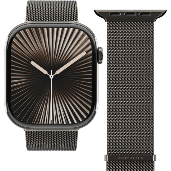Vonm&auml;hlen Milanese Loop 2 Apple Watch 49 / 46 / 45 mm bandje grijs