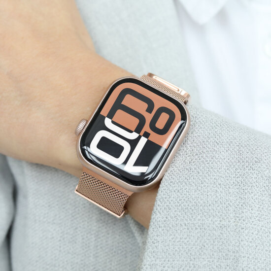 Vonm&auml;hlen Milanese Loop 2 Apple Watch 42 / 41 mm bandje rose goud