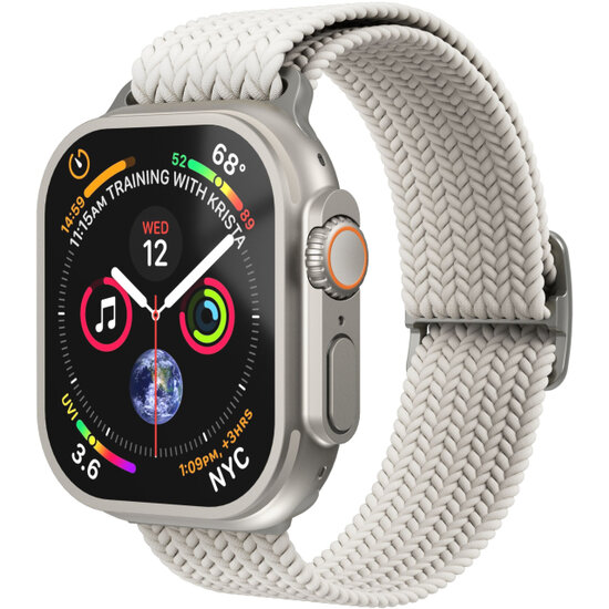 Vonm&auml;hlen Woven Loop Apple Watch 49 / 46 / 45 mm bandje beige