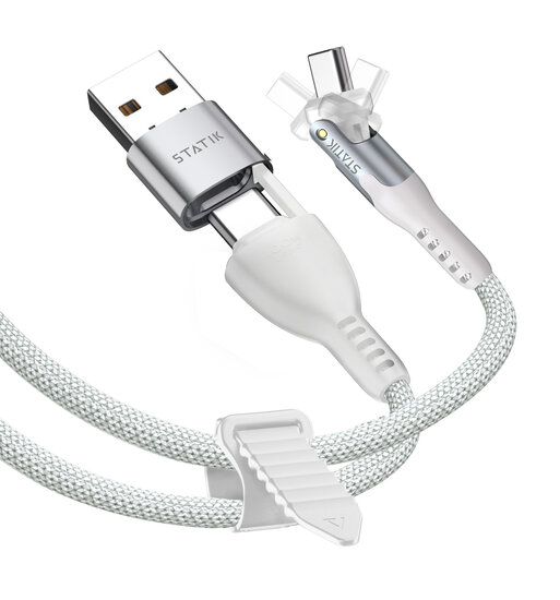 Statik PowerPivot USB-C naar USB-C kabel 200 cm wit