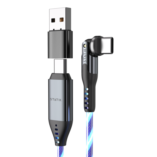 Statik PowerPivot Glowing LED USB-C naar USB-C kabel 200 cm
